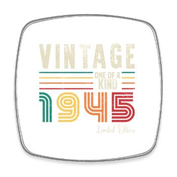 Vintage 1945, Vintage 1945 Birthday Gift - Square fridge magnet - white - Front