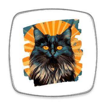 Maine Coon - Viereckiger Kühlschrankmagnet - Weiß - Vorne