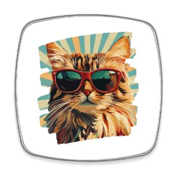 Maine Coon - Square fridge magnet - white - Front