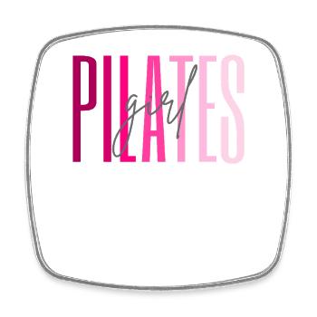 Pilates Girl Cadeau de fitness rose - Magnet carré - blanc - Devant