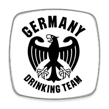 Germany Drinking Team - Viereckiger Kühlschrankmagnet - Weiß - Vorne