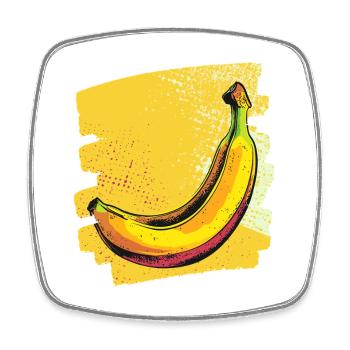 Banana - Square fridge magnet - white - Front
