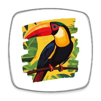 Toucan - Square fridge magnet - white - Front
