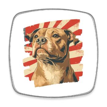 American Staffordshire - Square fridge magnet - white - Front