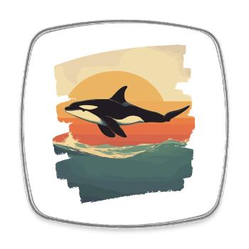 Killer whale - Square fridge magnet - white - Front