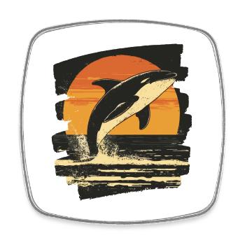 Killer whale - Square fridge magnet - white - Front