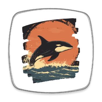 Killer whale - Square fridge magnet - white - Front
