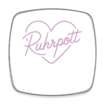 Love Ruhrpott - Square fridge magnet - white - Front