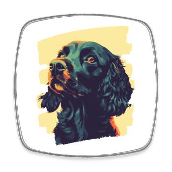 Cocker Spaniel - Magnet carré - blanc - Devant