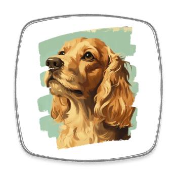 Cocker Spaniel - Magnet carré - blanc - Devant