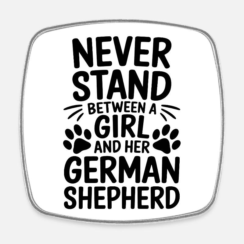 Deutscher Schäferhund Spruch Schäferhund Geschenk - Viereckiger Kühlschrankmagnet - Weiß