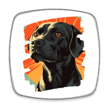 Labrador - Magnet carré - blanc - Devant