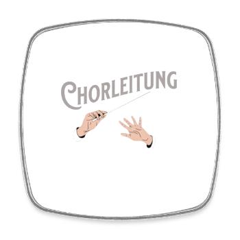 Chorleitung Chor Musik Dirigieren Chorleiterin - Viereckiger Kühlschrankmagnet - Weiß - Vorne