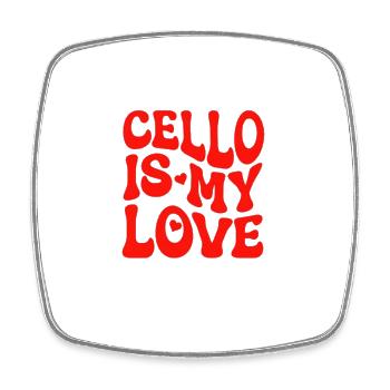 Cello is my love - Liebe Cello - Cellist Geschenk - Viereckiger Kühlschrankmagnet - Weiß - Vorne