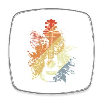 Ukulele Cartoon Look - Square fridge magnet - white - Front