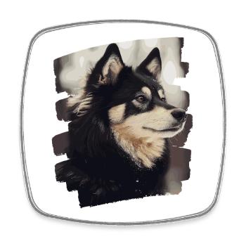 Finnish Lapphund - Square fridge magnet - white - Front