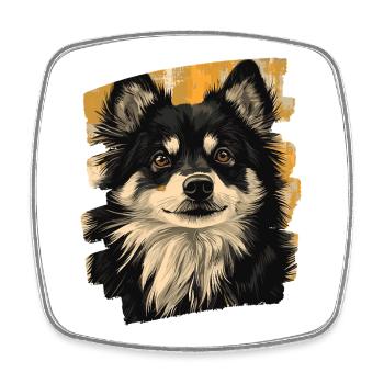 Finnish Lapphund - Square fridge magnet - white - Front