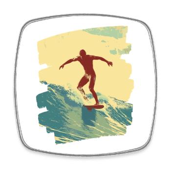 Surfer - Viereckiger Kühlschrankmagnet - Weiß - Vorne