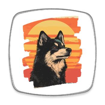 Finnish Lapphund - Square fridge magnet - white - Front
