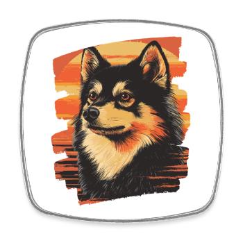 Finnish Lapphund - Square fridge magnet - white - Front