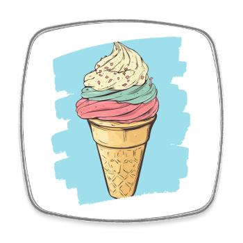 Cream Cream - Square fridge magnet - white - Front