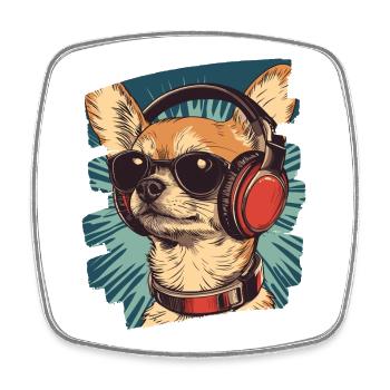 Chihuahua - Magnet carré - blanc - Devant