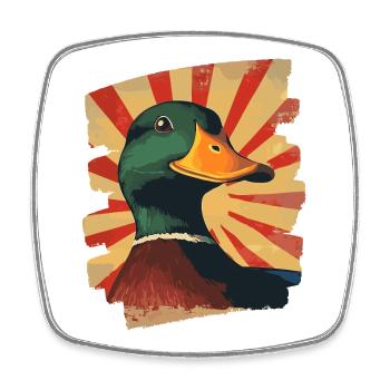 duck farm - Square fridge magnet - white - Front