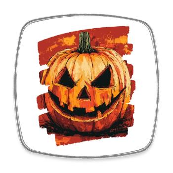 Halloween Pumpkin - Square fridge magnet - white - Front