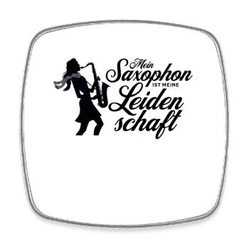 Mein Saxophon ist meine Leidenschaft - Viereckiger Kühlschrankmagnet - Weiß - Vorne