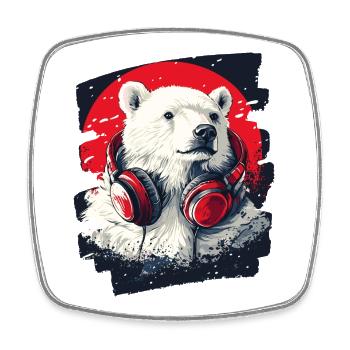 Polar bear - Square fridge magnet - white - Front