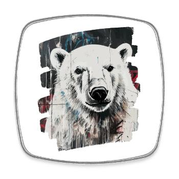 Polar bear - Square fridge magnet - white - Front