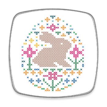 Ostern - Viereckiger Kühlschrankmagnet - Weiß - Vorne