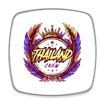 Thailand Crew Bunt - Viereckiger Kühlschrankmagnet - Weiß - Vorne