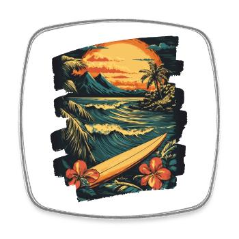Hawaii Strand - Viereckiger Kühlschrankmagnet - Weiß - Vorne