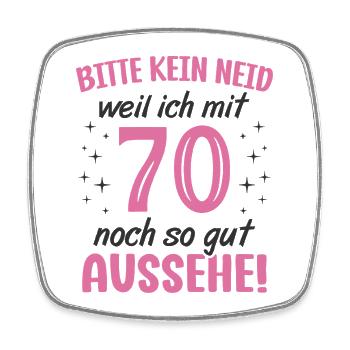 70. Geburtstag 70 Jahre Geburtstagsgeschenk Frauen - Viereckiger Kühlschrankmagnet - Weiß - Vorne