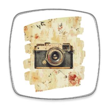 Appareil photo Photographe Photo - Magnet carré - blanc - Devant