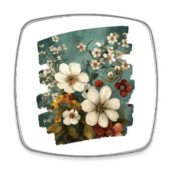 Frühling Frühlingsanfang Blume Blumen - Viereckiger Kühlschrankmagnet - Weiß - Vorne