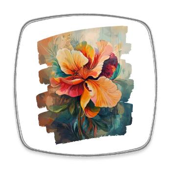 Spring Spring Beginning Flower Flowers - Square fridge magnet - white - Front