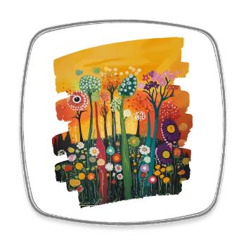 Spring Spring Beginning Flower Flowers - Square fridge magnet - white - Front