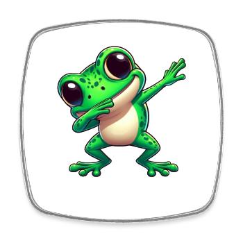 Cool Frog Dabbing Crapaud Tendance - Magnet carré - blanc - Devant