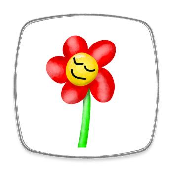 rêve fatigué fleur fleurs été - Magnet carré - blanc - Devant