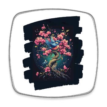 Spring Spring Beginning Flower Flowers - Square fridge magnet - white - Front