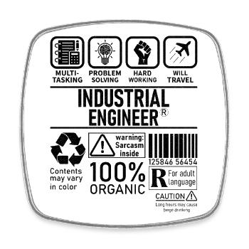 Industrial Engineer multi tasking problem solving - Viereckiger Kühlschrankmagnet - Weiß - Vorne