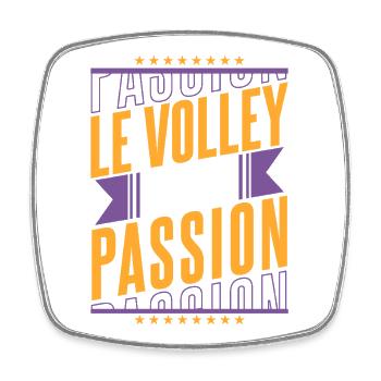 Le Volley Est Ma Passion - Magnet carré - blanc - Devant