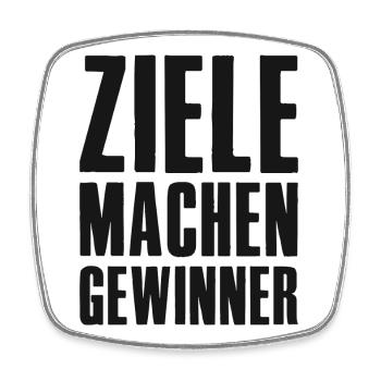 Ziele machen Gewinner Gründer Unternehmer Startup - Viereckiger Kühlschrankmagnet - Weiß - Vorne