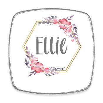 Ellie Girl Name Personalized Gift - Square fridge magnet - white - Front