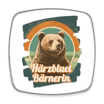Härzbluetbärnerin Bärnerin Bernerin - Magnet carré - blanc - Devant