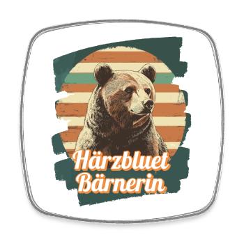 Härzbluetbärnerin Bärnerin Bernerin - Magnet carré - blanc - Devant
