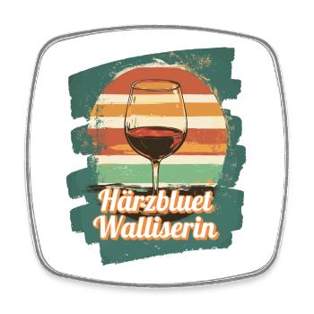 Härzbluetvaliserin ValaiserValais, Suisse - Magnet carré - blanc - Devant