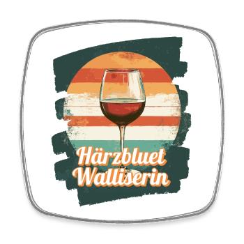 Härzbluetvaliserin ValaiserValais, Suisse - Magnet carré - blanc - Devant